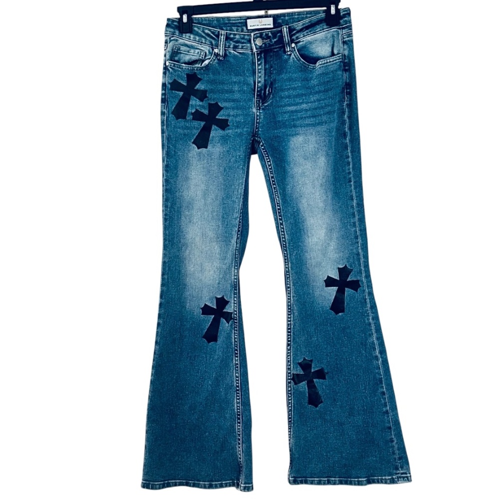 Austin Landing Light Wash Mid Rise Straight Leg Jeans, Size 7/28, Rare - Picture 1 of 9